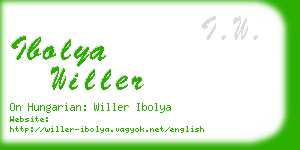 ibolya willer business card